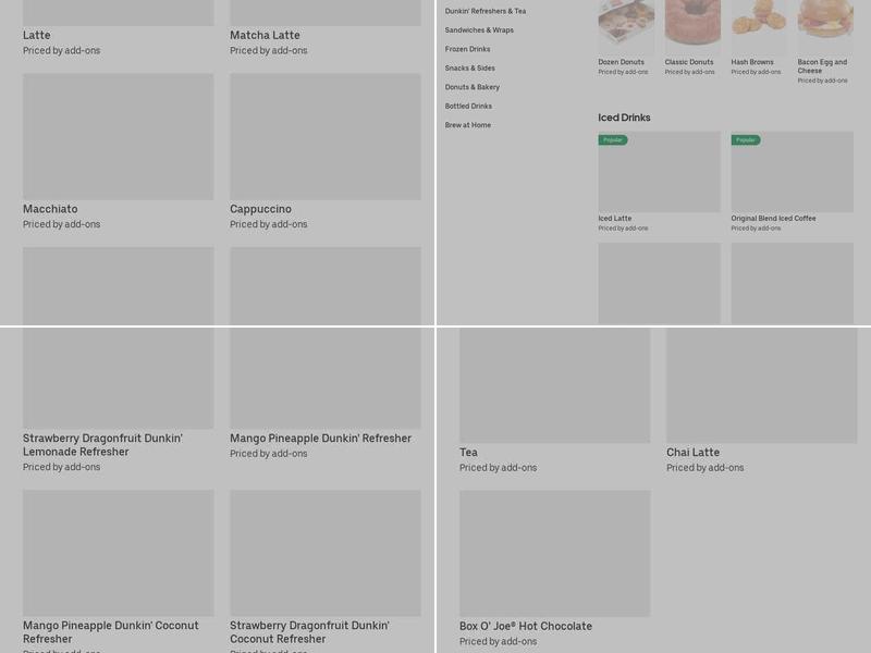 Dunkin' Menu