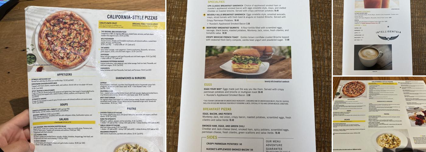 California Pizza Kitchen Menu