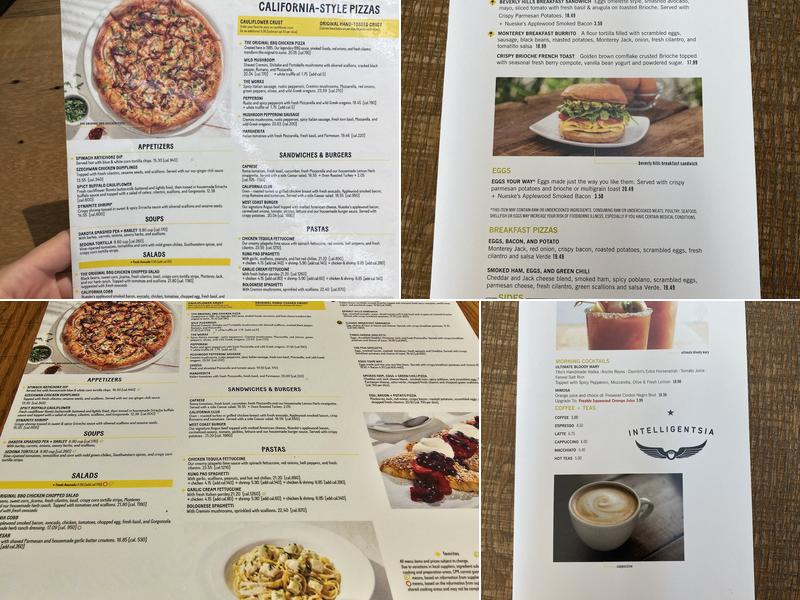 California Pizza Kitchen Menu