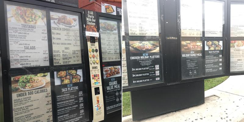 El Pollo Loco Menu