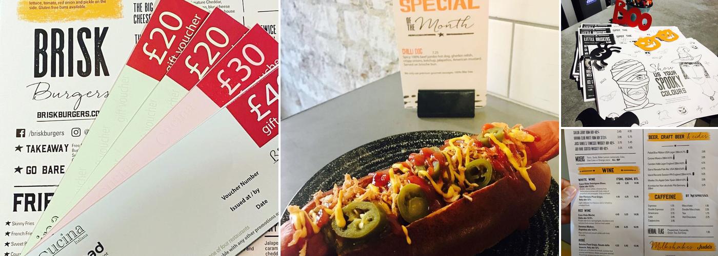 Brisk Burger Menu