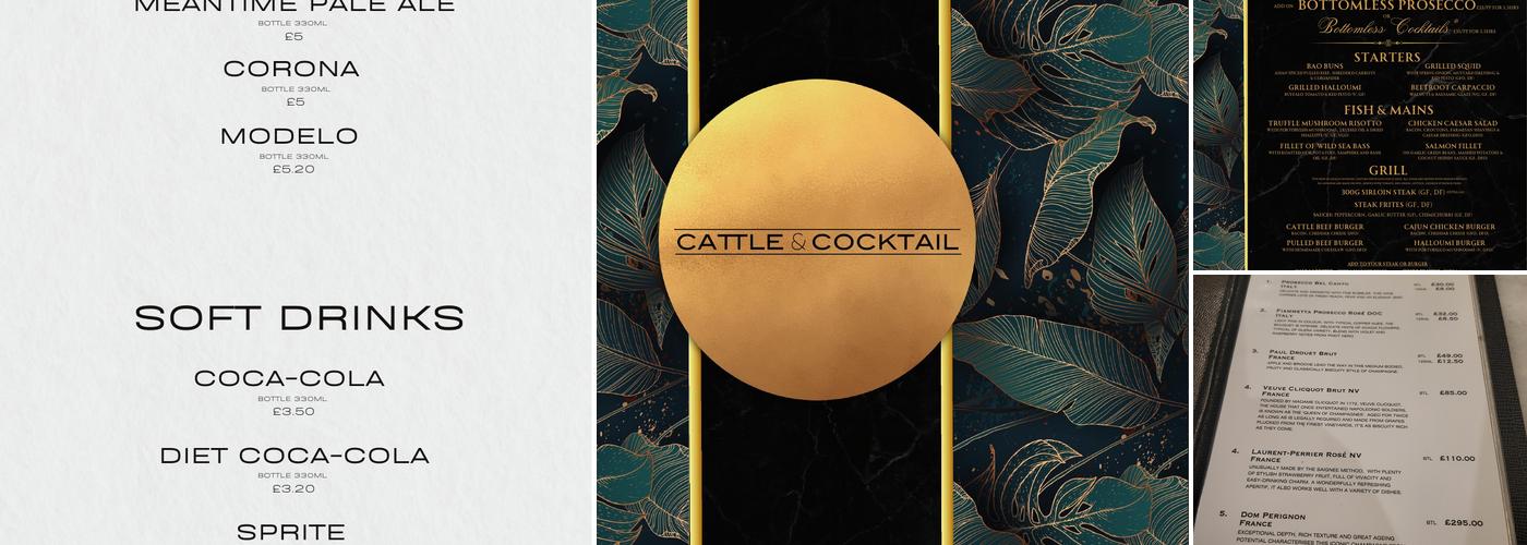 Cattle & Cocktail Menu
