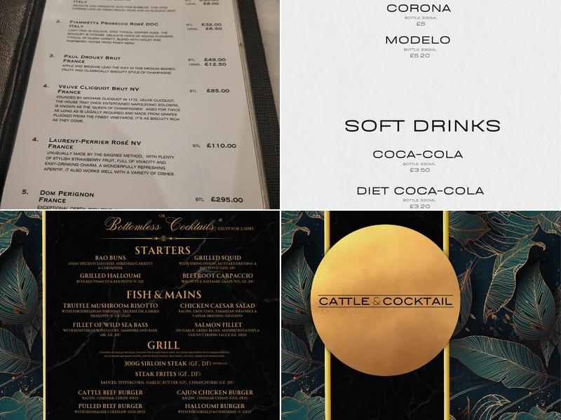Cattle & Cocktail Menu