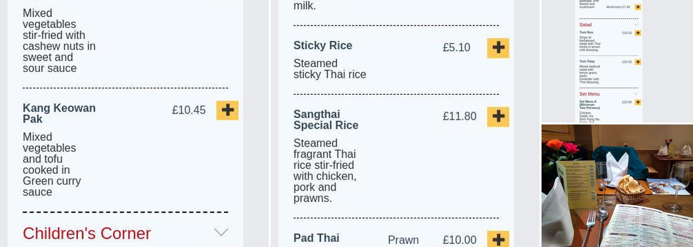 Sang Thai Menu