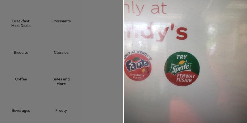 Wendy's Menu