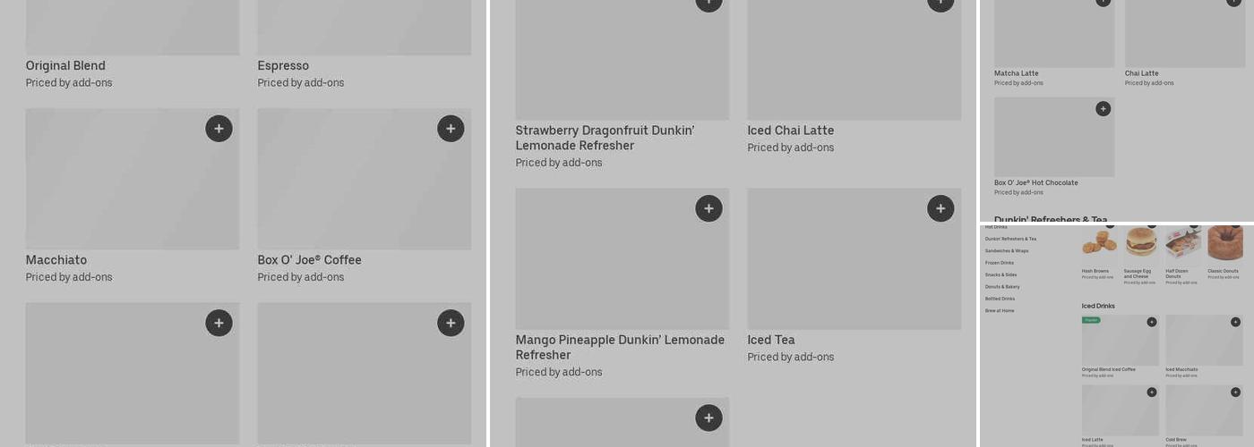 Dunkin' Menu