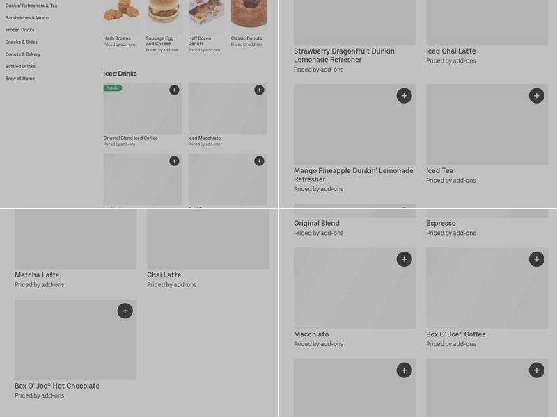 Dunkin' Menu
