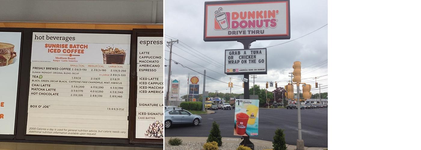 Dunkin' Menu
