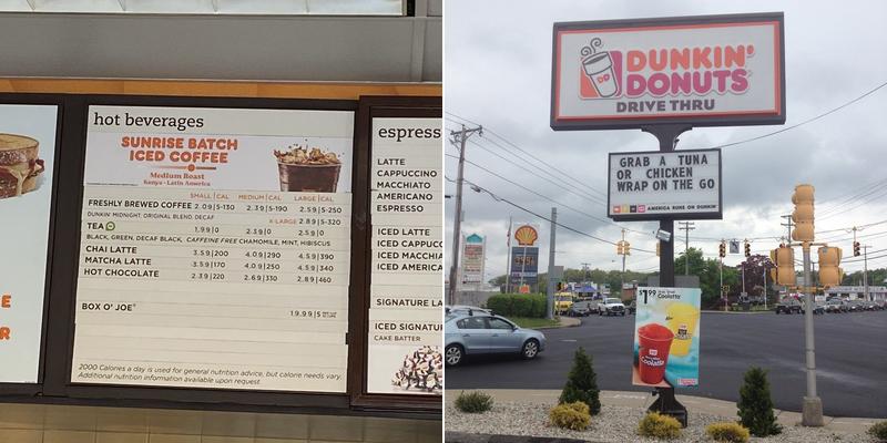 Dunkin' Menu