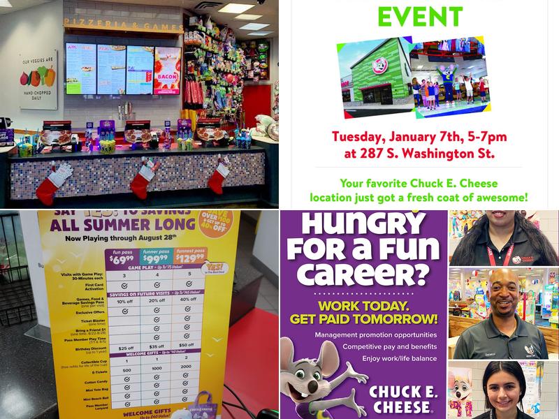 Chuck E. Cheese Menu