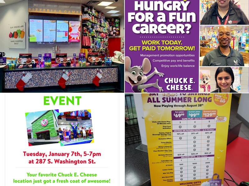 Chuck E. Cheese Menu