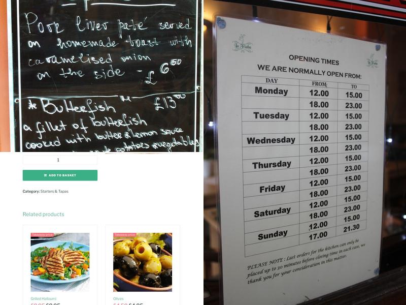 La Fiaba Del Mediterraneo Menu