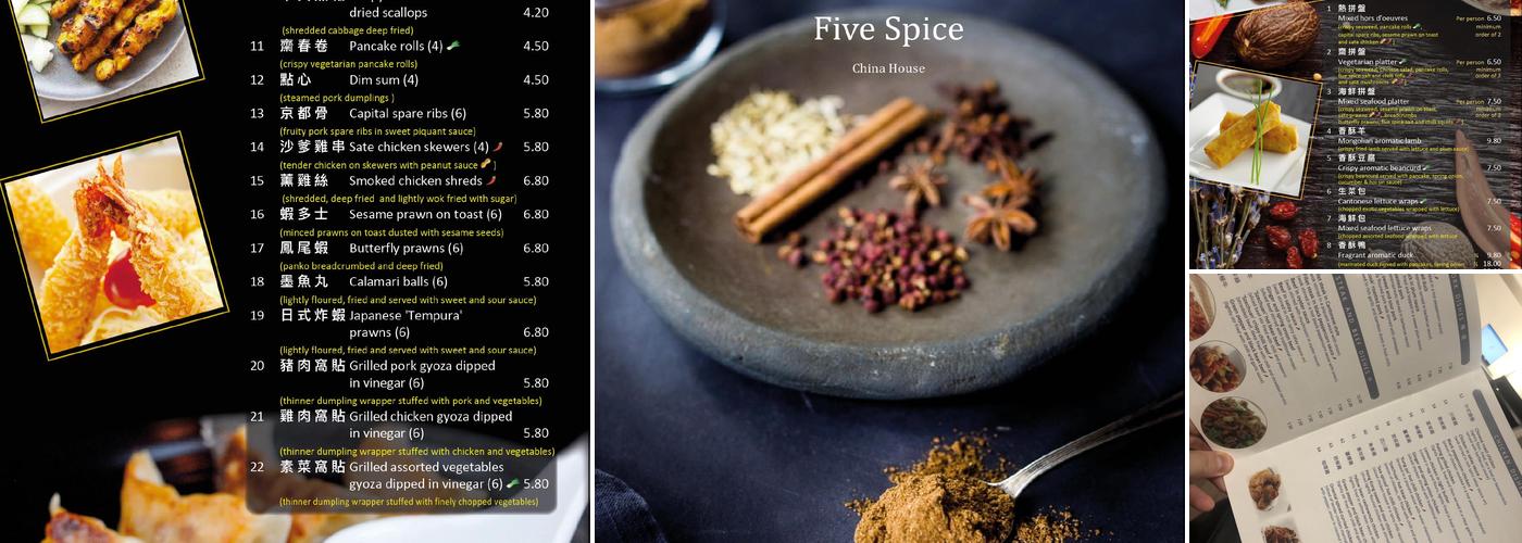 Five Spice Menu