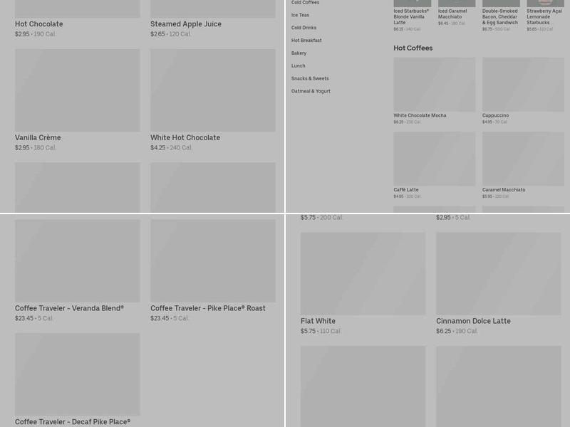 Starbucks Menu