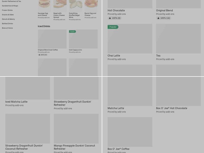 Dunkin' Menu