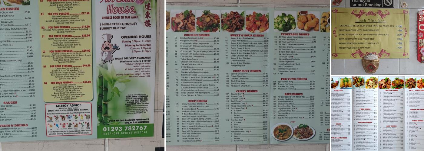 New Far East House Menu