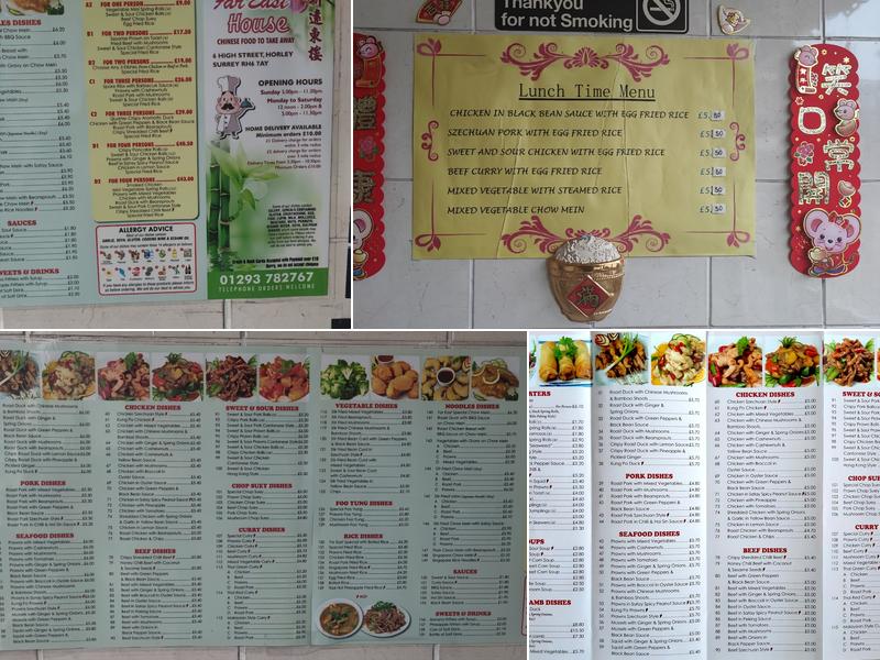 New Far East House Menu