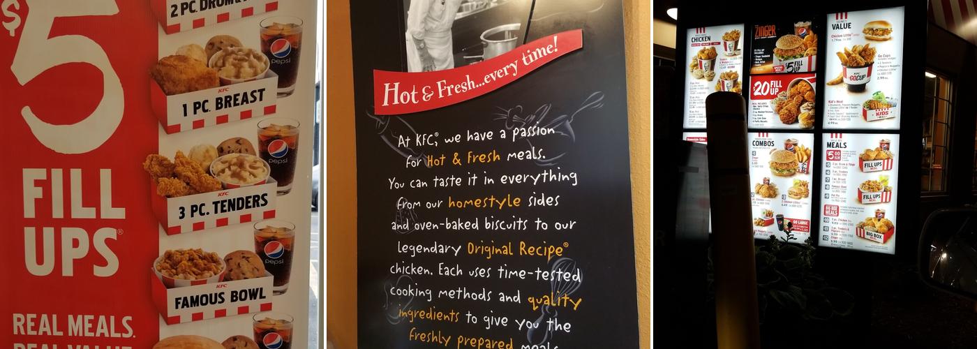 KFC Menu
