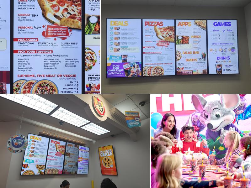 Chuck E. Cheese Menu