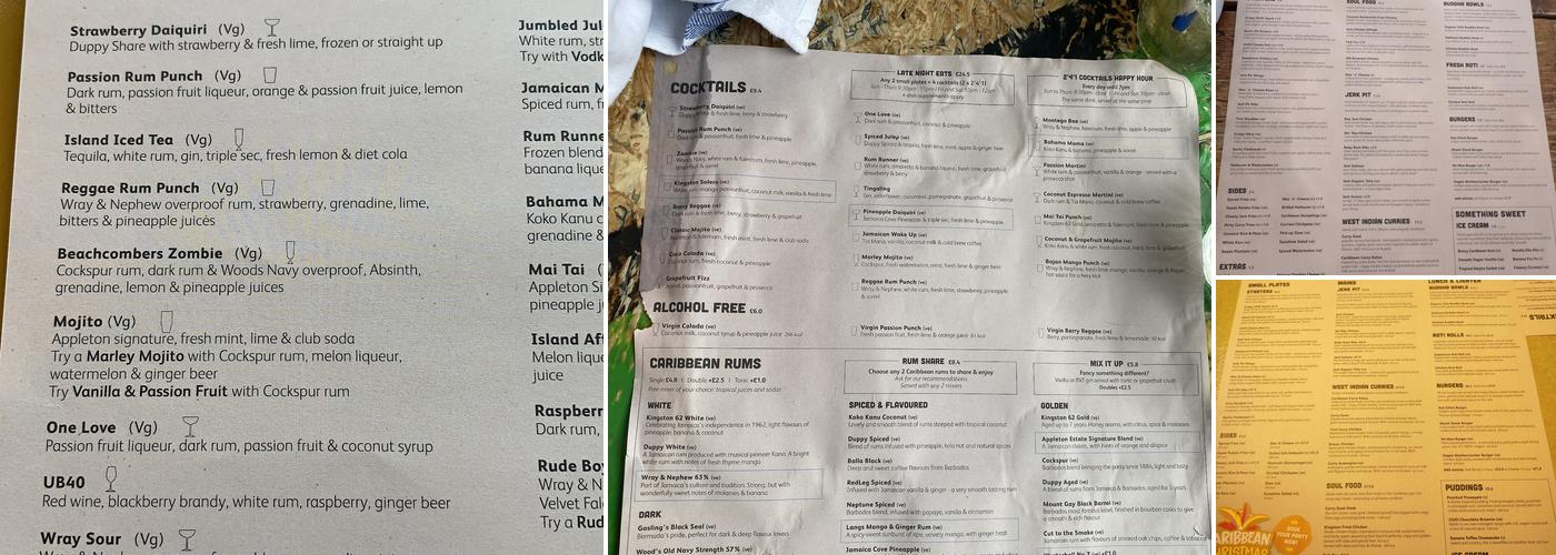 Turtle Bay Staines Menu