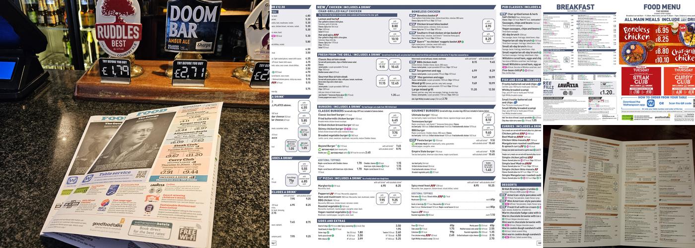 The George - JD Wetherspoon Menu