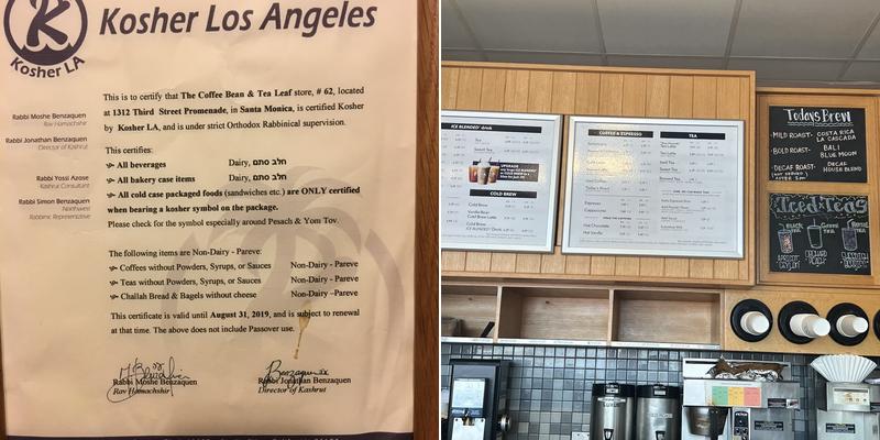 The Coffee Bean & Tea Leaf Menu