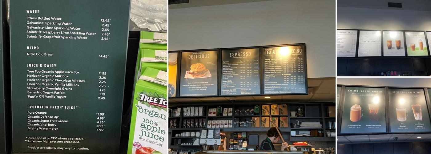 Starbucks Menu