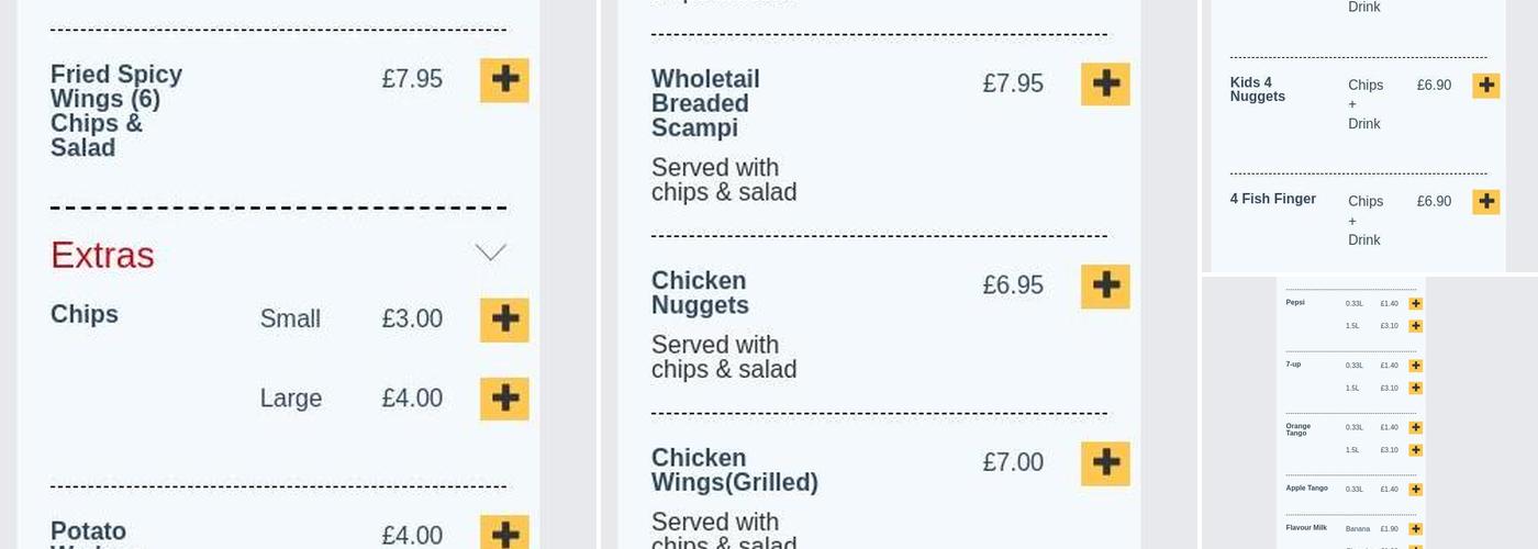 Sam's Epsom Menu