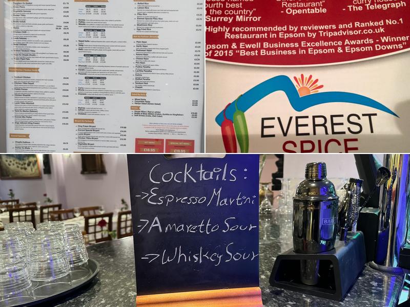 Everest Spice Nepalese And Indian Restaurant Menu