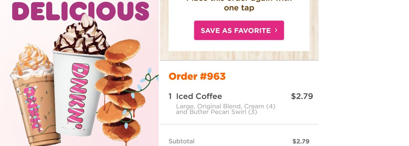 Dunkin' Menu