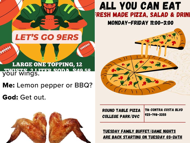 Round Table Pizza Menu