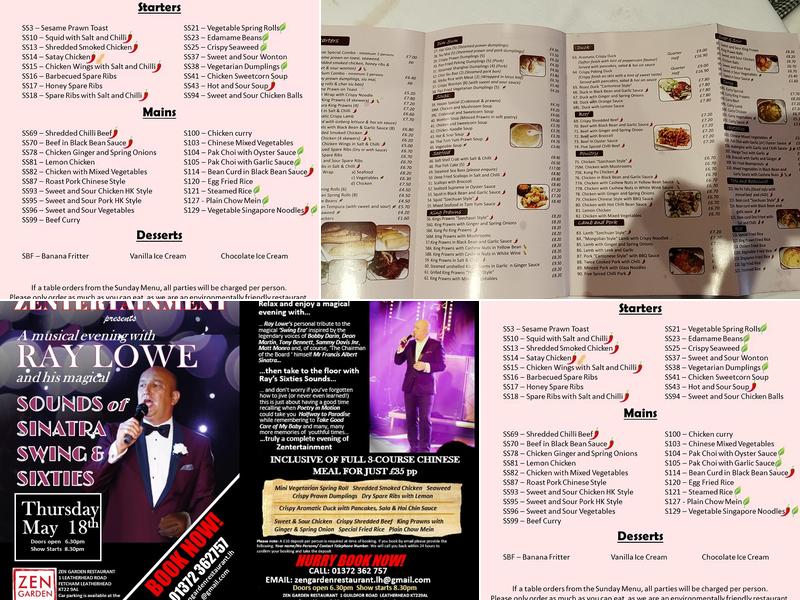 Zen Garden Restaurant Menu