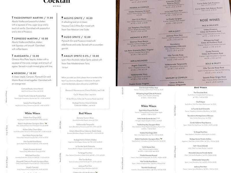 The Bell Fetcham Menu