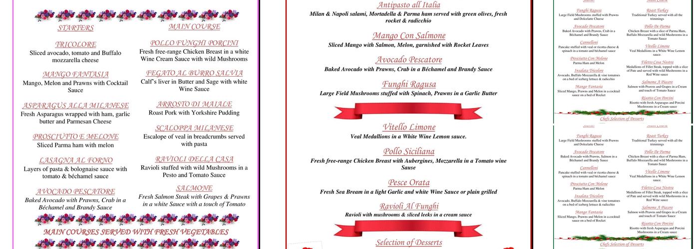 Trattoria Da Carlo Menu