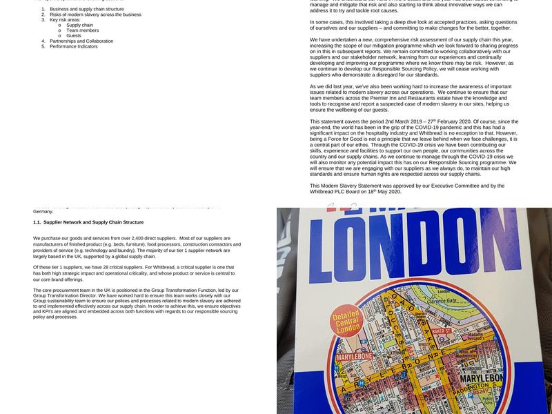 Premier Inn Redhill Reigate hotel Menu