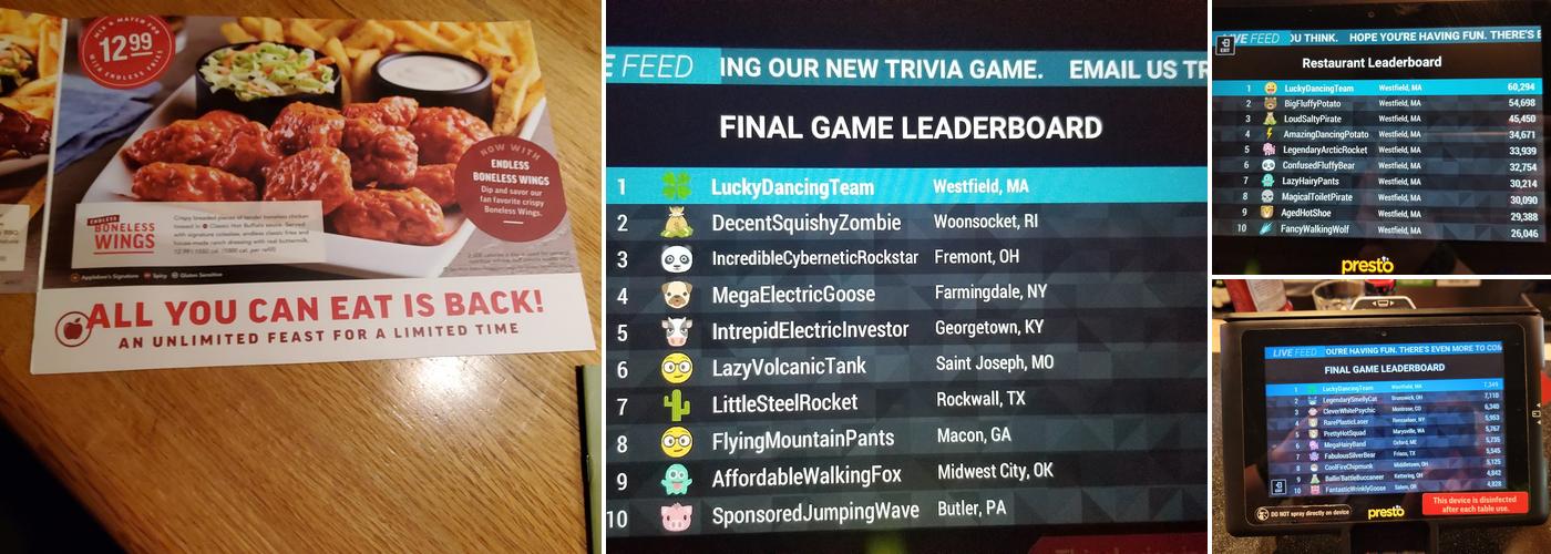 Applebee's Grill + Bar Menu