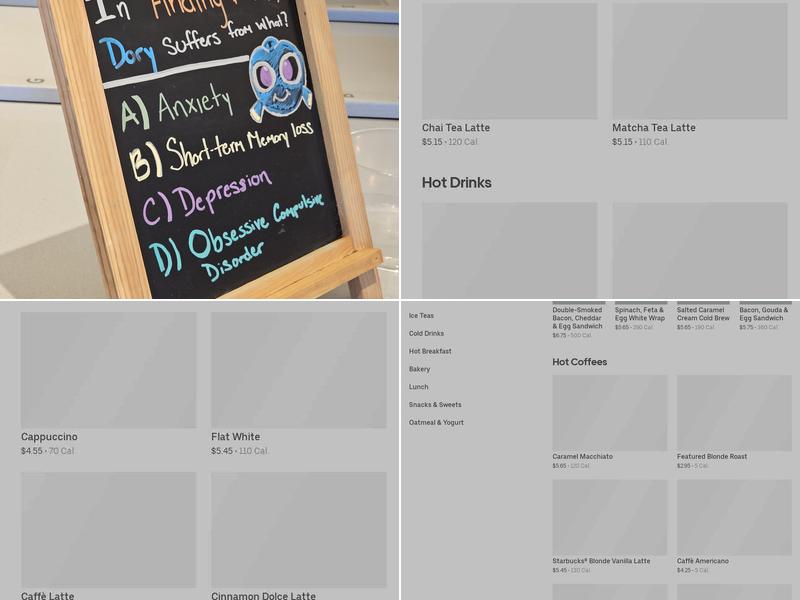Starbucks Menu