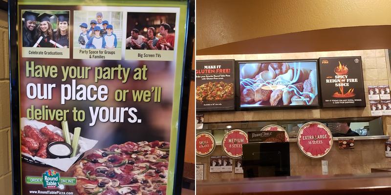 Round Table Pizza Menu