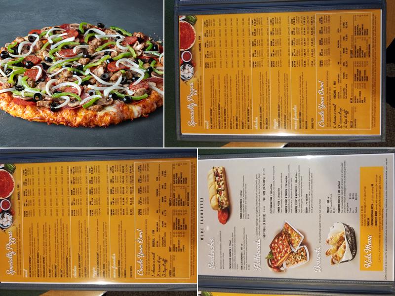 Round Table Pizza Menu