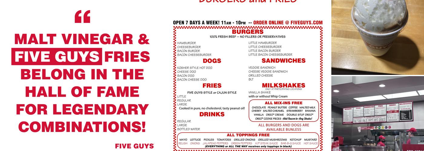 Five Guys Menu