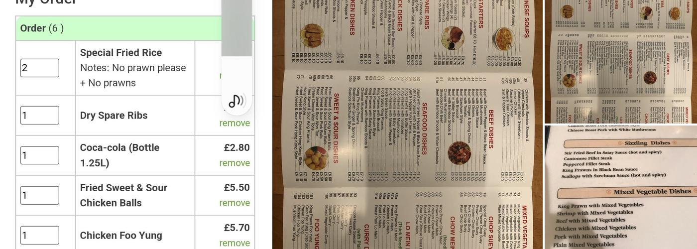 The Dragon House Menu