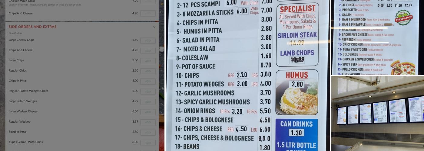 Beccles pizza kebab Menu