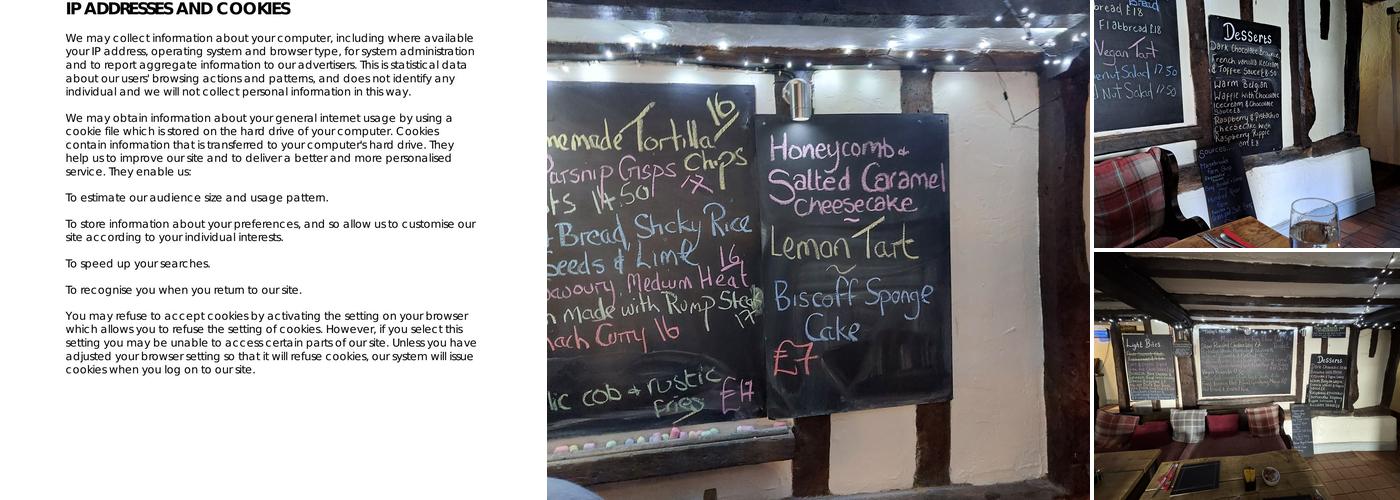 The Three Horseshoes, North Cove Menu