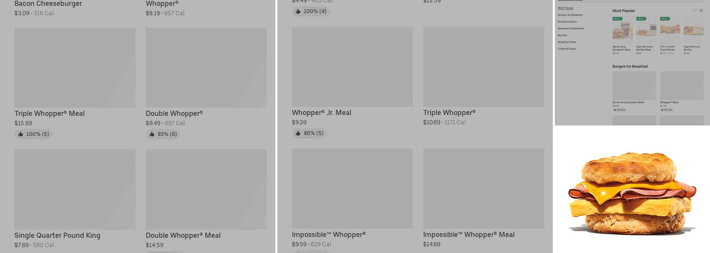 Burger King Menu