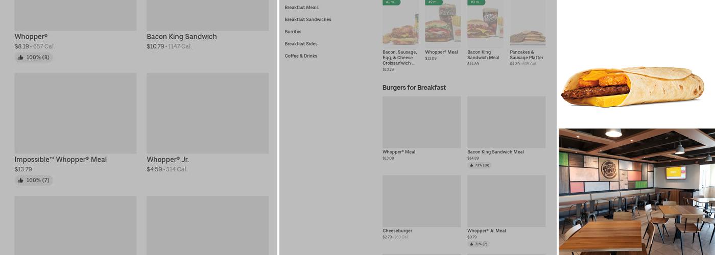 Burger King Menu