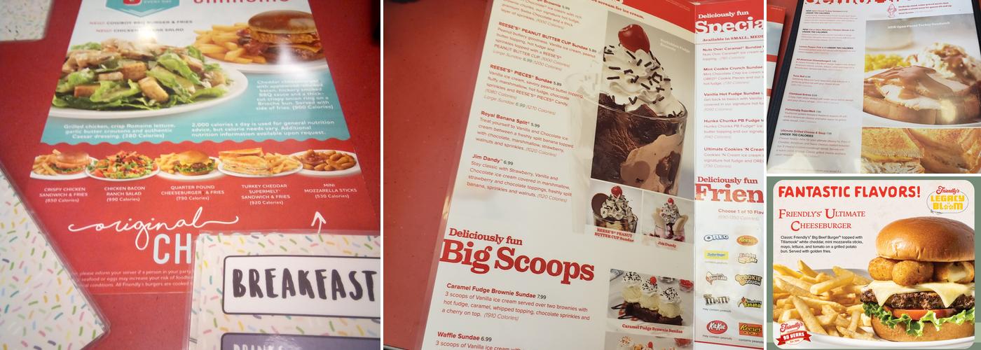 Friendly's Menu