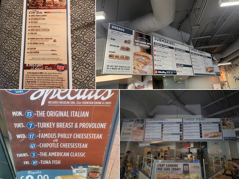 Jersey Mike's Subs Menu