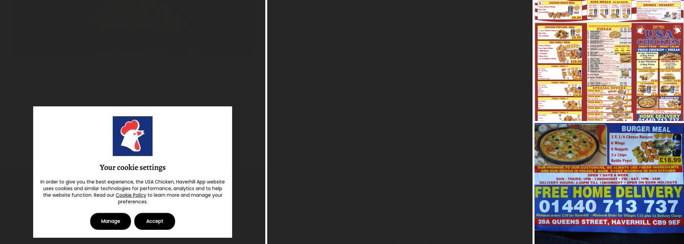 USA Fried Chicken Menu