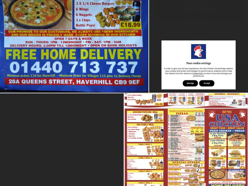 USA Fried Chicken Menu