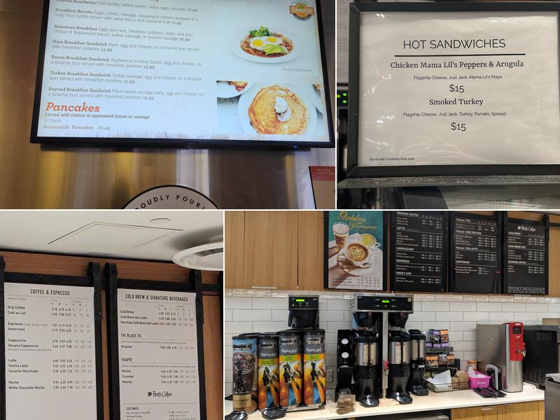 Peet's Coffee Menu